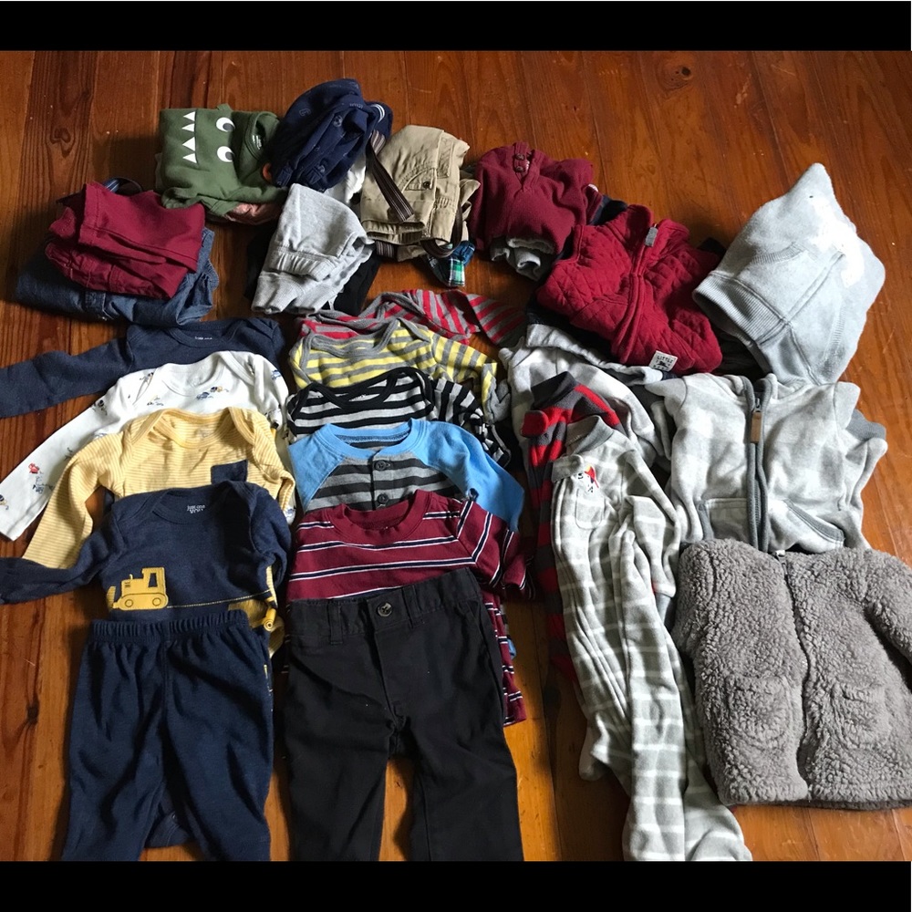 35 piece 0-3M boys Carter’s winter bundle - LIKE NEW